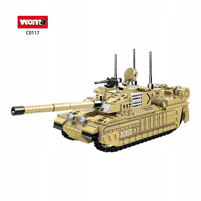 WOMA KONSTRUKCINIAI BLAKAI MILITARY TANK 3D CHALLENGER