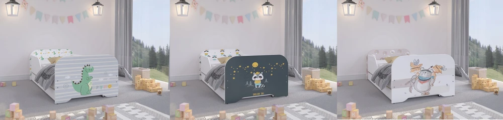 Wooden Toys MIKI vaikiška lova 160x80 + čiužinys + stalčius!
