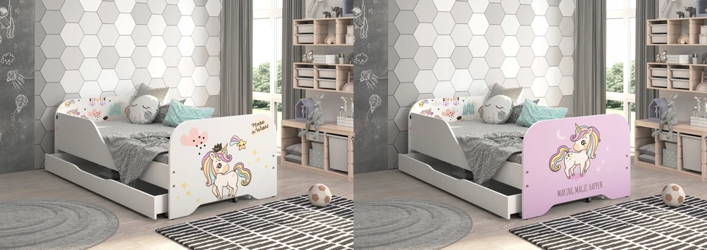 Wooden Toys MIKI vaikiška lova 160x80 + čiužinys + stalčius!