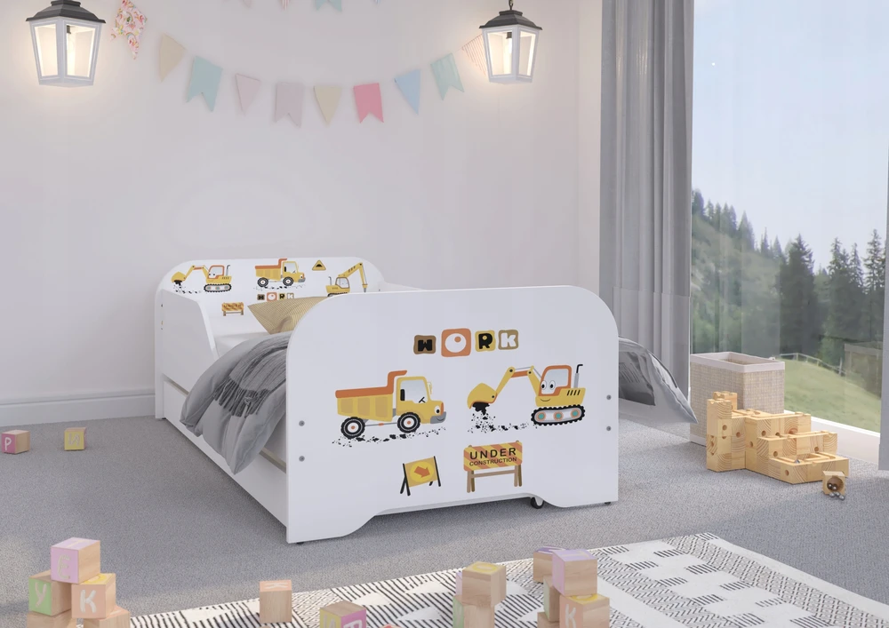 Wooden Toys MIKI vaikiška lova 160x80 + čiužinys + stalčius!