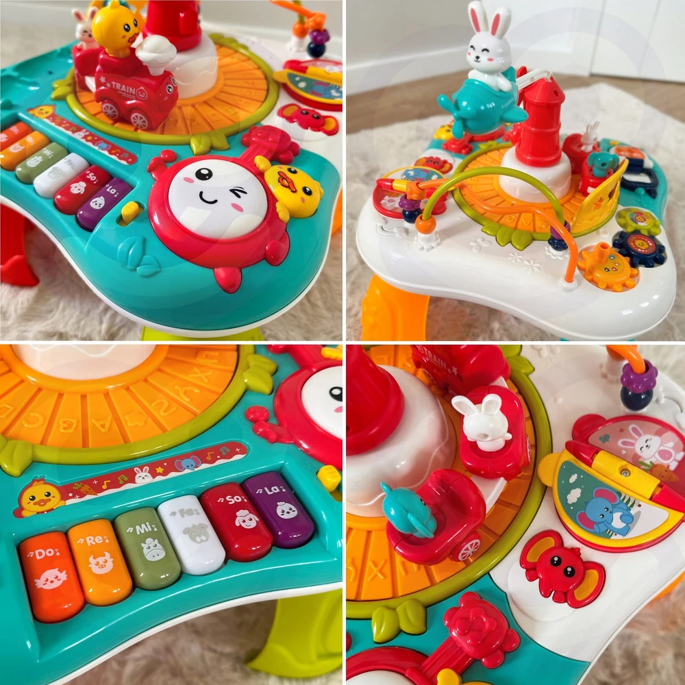 WOOPIE BABY 2 in 1 interaktyvus edukacinis stalas pianino garsai
