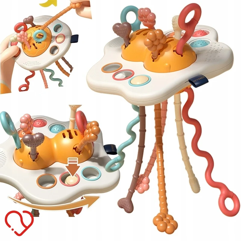 Montessori sensorinis barškutis UFO WOOPIE BABY