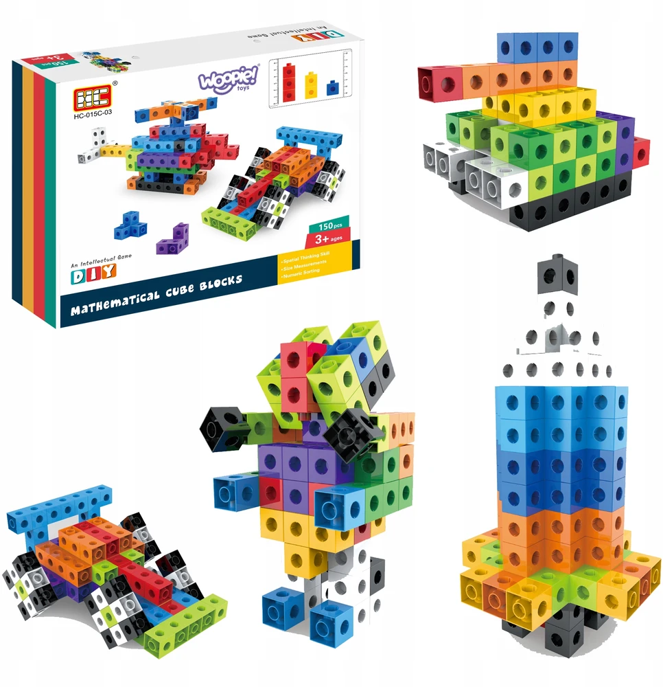 WOOPIE 3D konstruktoriai kuubai 150 vnt.