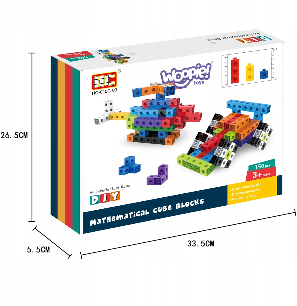WOOPIE 3D konstruktoriai kuubai 150 vnt.