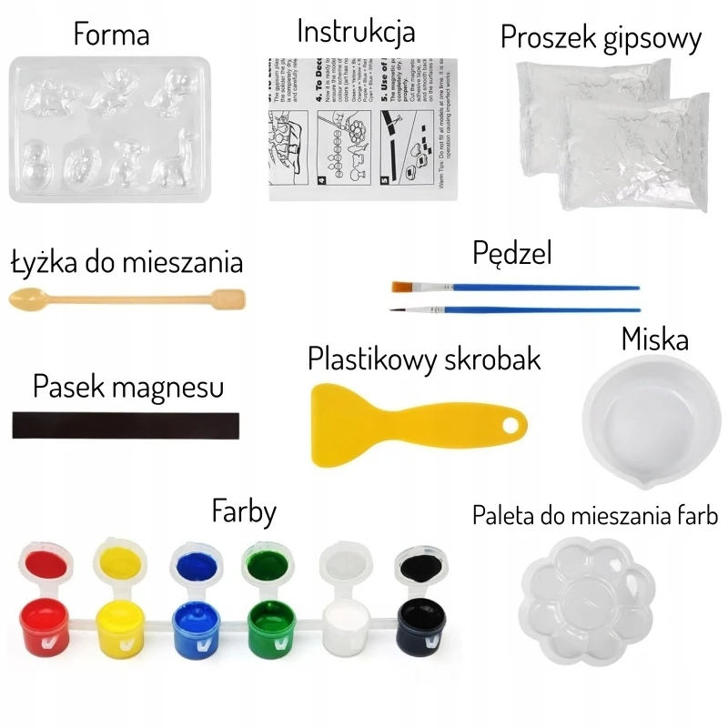 WOOPIE Kurybinis Rinkinys - Dinozaurų Figūrų Liejimas ir Dažymas