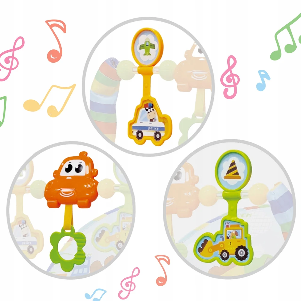 Woopie WOOPY BABY interaktyvus šokinėjantis žaislas su vibracija ir arka