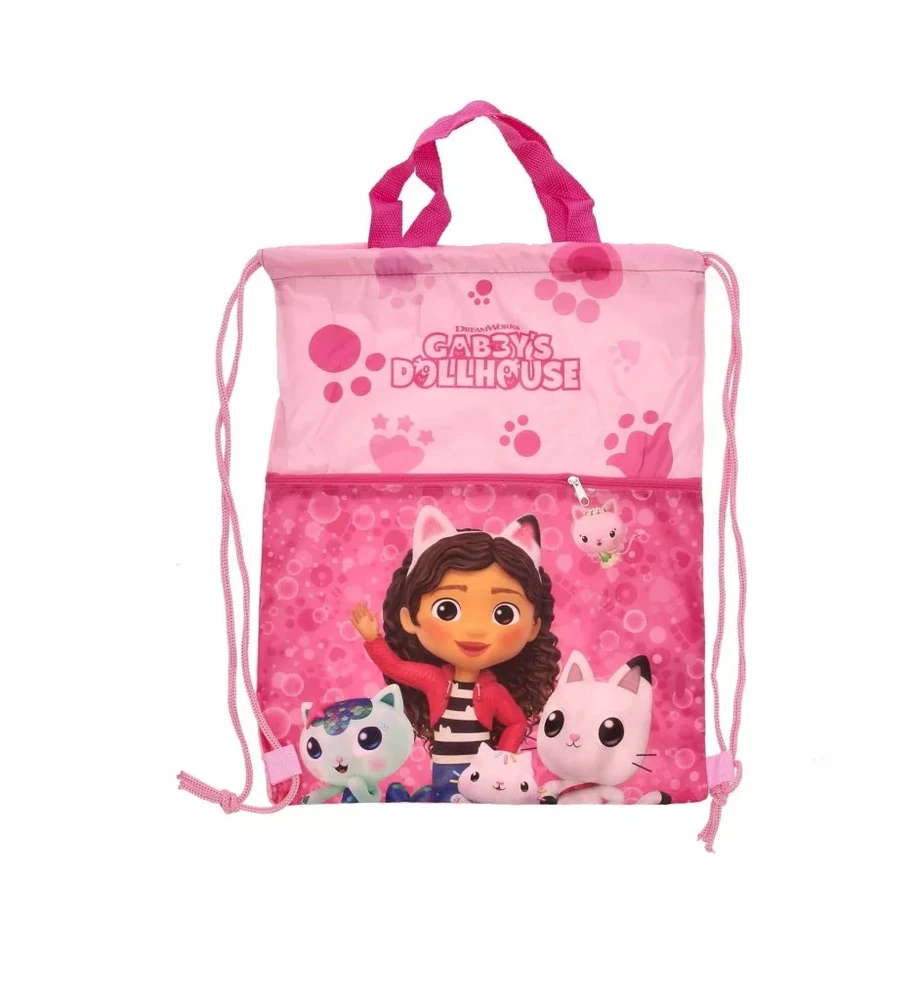 DreamWorks WOREK NA BUTY NA KAPCIE KOCI NAMELIS GABI Kuprinė KREPŠYS SPORTOWA NA WF GABBY