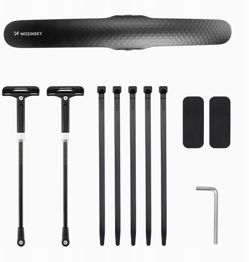 Wozinsky WBR-01 universal adjustable bicycle fender - juodas