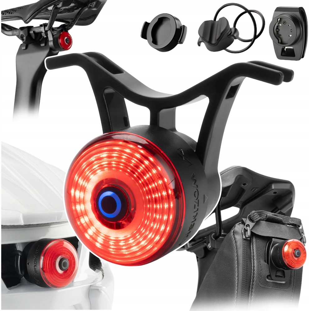 Wozinsky WIS-02 Atsparus vandeniui Smart Tail Light 1pc - Juodas