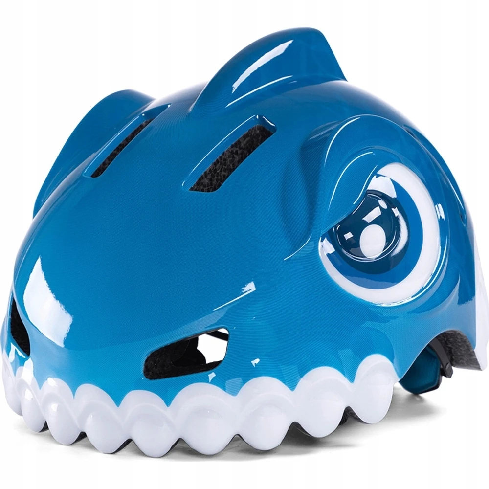 Dviratininko šalmas dziecięcy Wozinskymotyw dinozaur 52-56 cm - mėlyna