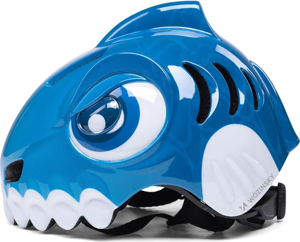 Dviratininko šalmas dziecięcy Wozinskymotyw dinozaur 52-56 cm - mėlyna