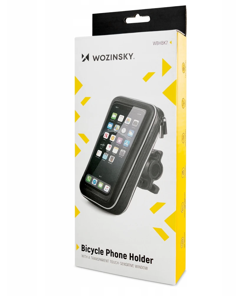 Wozinsky phone holder bike, motorcycle, scooters dėklas telefonui juodos spalvos WBHBK7