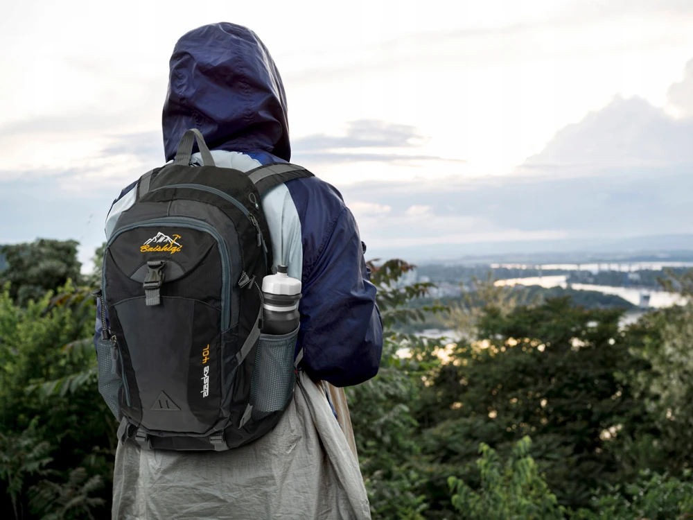 WTM Juodas TREKING BACKPACK MOUNTAIN 40L STIPRIOS VYRŲ MOTERIŠKOS