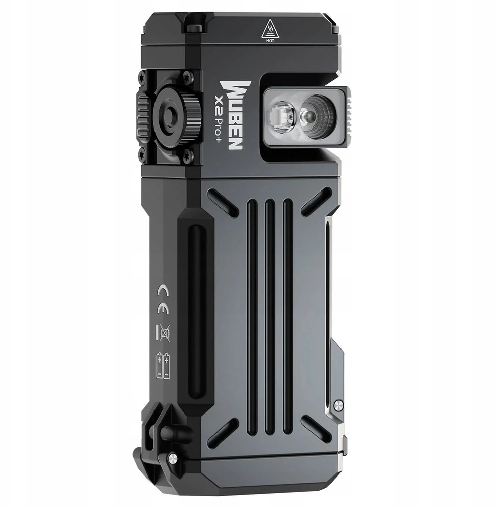 Wuben X2 Pro+ Juodas kompaktiškas EDC įkraunamas žibintuvėlis – 1500 liumenų