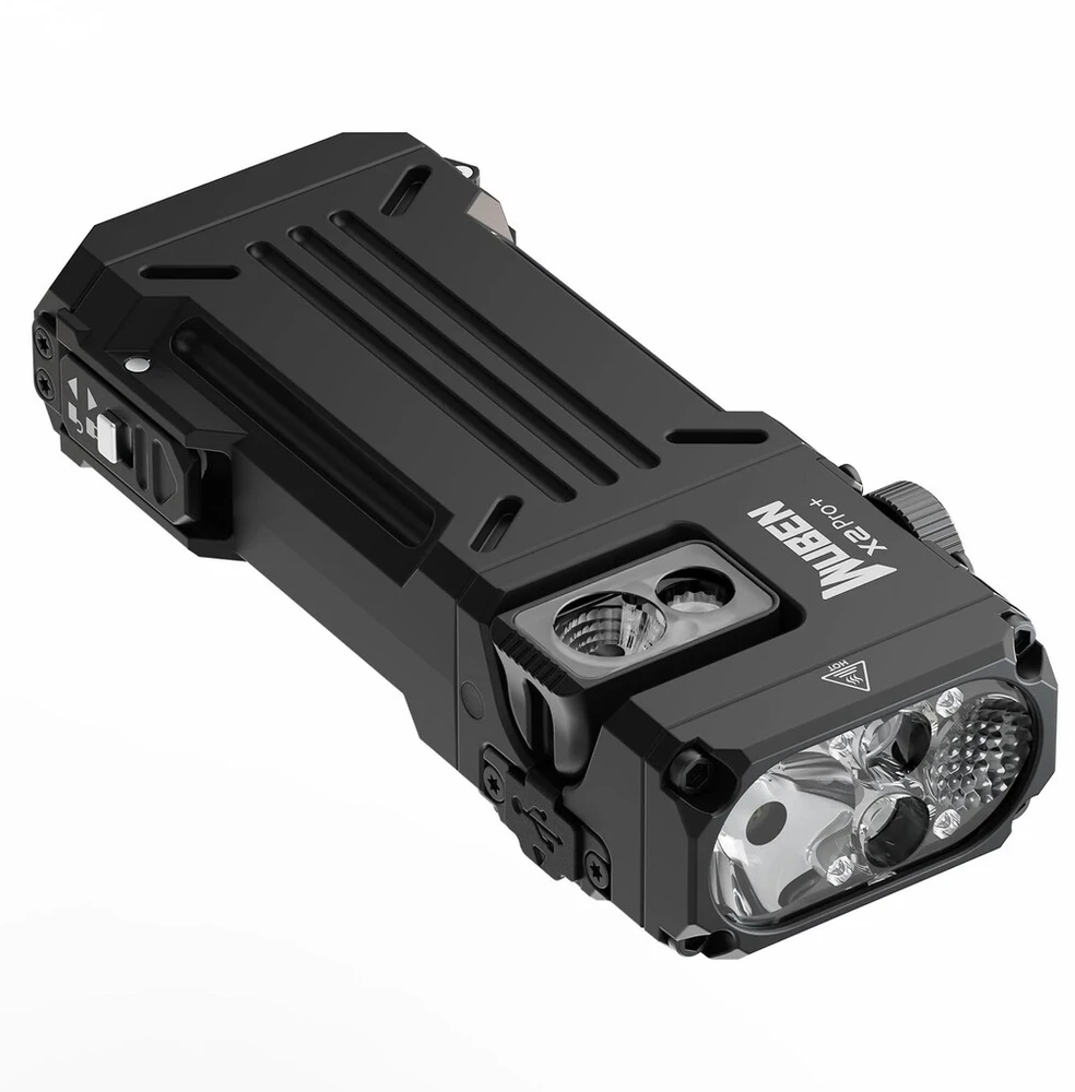 Wuben X2 Pro+ Juodas kompaktiškas EDC įkraunamas žibintuvėlis – 1500 liumenų