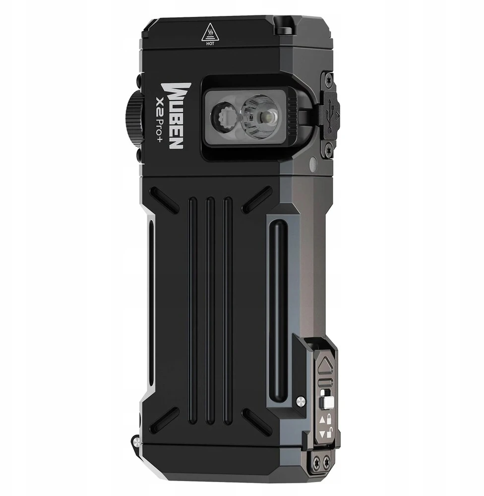 Wuben X2 Pro+ Juodas kompaktiškas EDC įkraunamas žibintuvėlis – 1500 liumenų