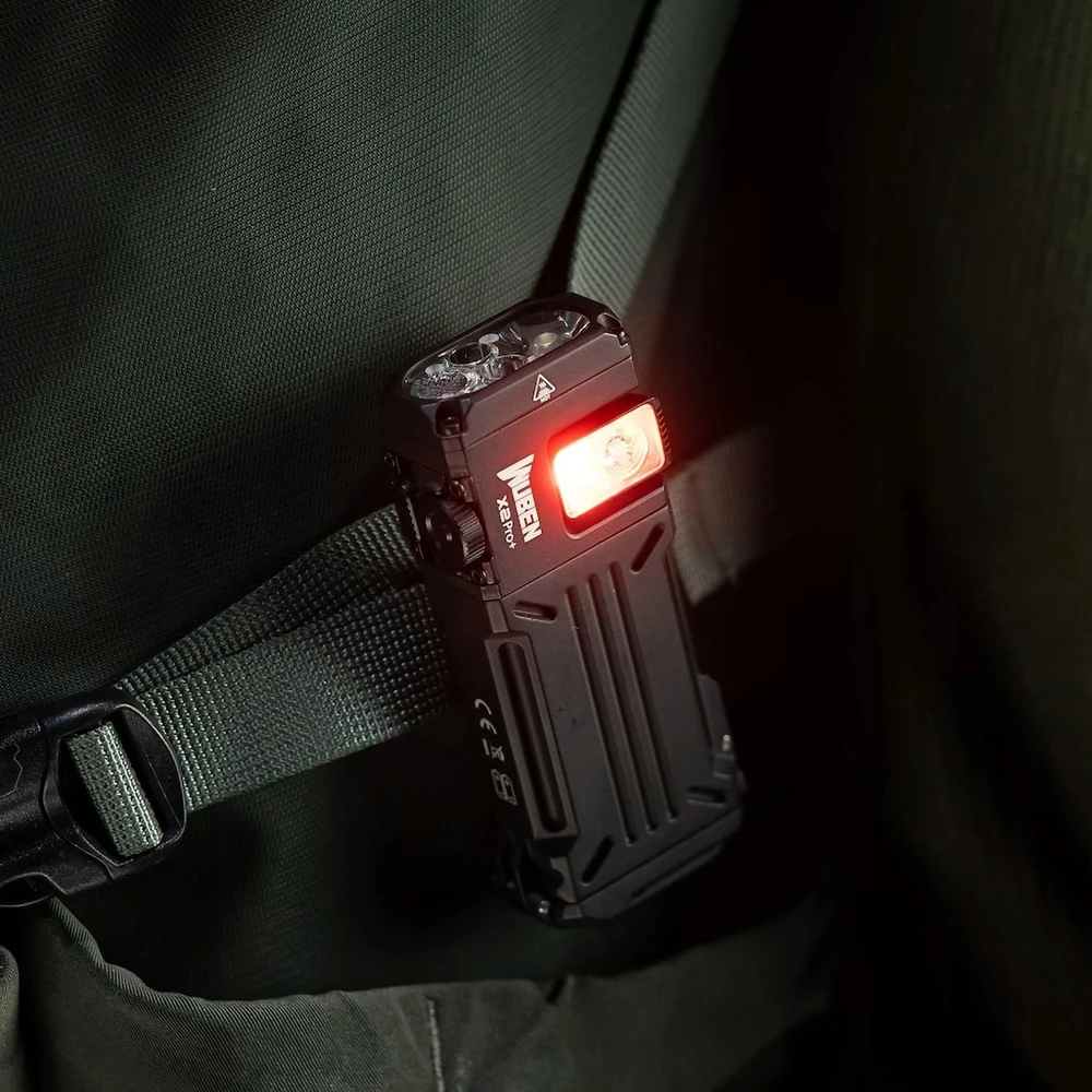 Wuben X2 Pro+ Juodas kompaktiškas EDC įkraunamas žibintuvėlis – 1500 liumenų