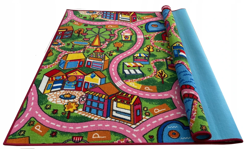 Wykadziny I Dywany DYWAN DISNEY CARS 160x200 Miasto Ulice 10 Kolorów
