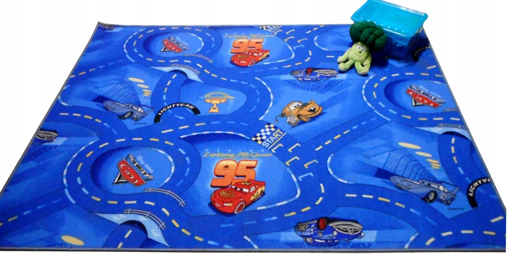 Wykadziny I Dywany Dywanik dziecięcy Disney CARS – Zygzak McQueen dydis 200x300 Mėlyna