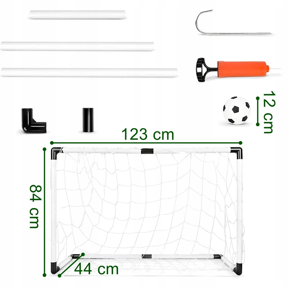 Xboost Mini futbolo vartai vaikams 124 cm, nešiojami, sulankstomi