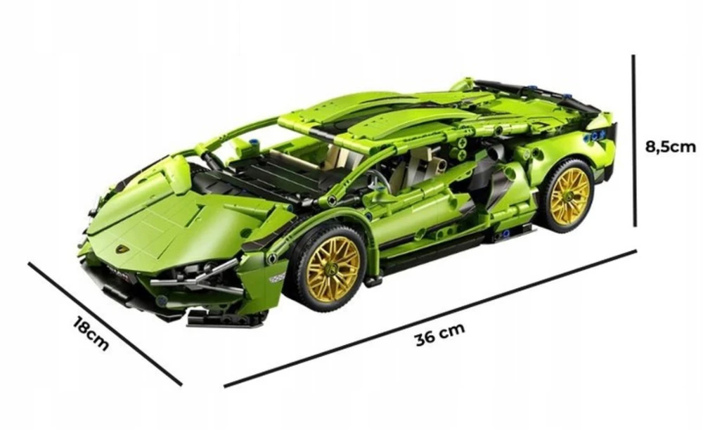 Xingbeiyi Mega Lamborghini Cyberpunk Block Set 1280 Elements 1:14 Sport Car