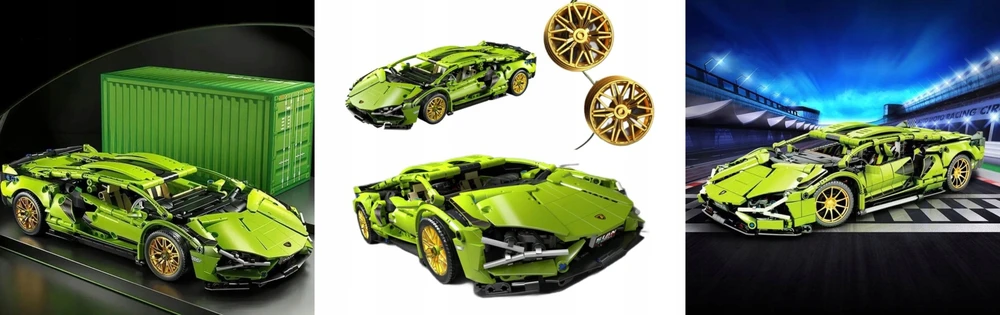 Xingbeiyi Mega Lamborghini Cyberpunk Block Set 1280 Elements 1:14 Sport Car