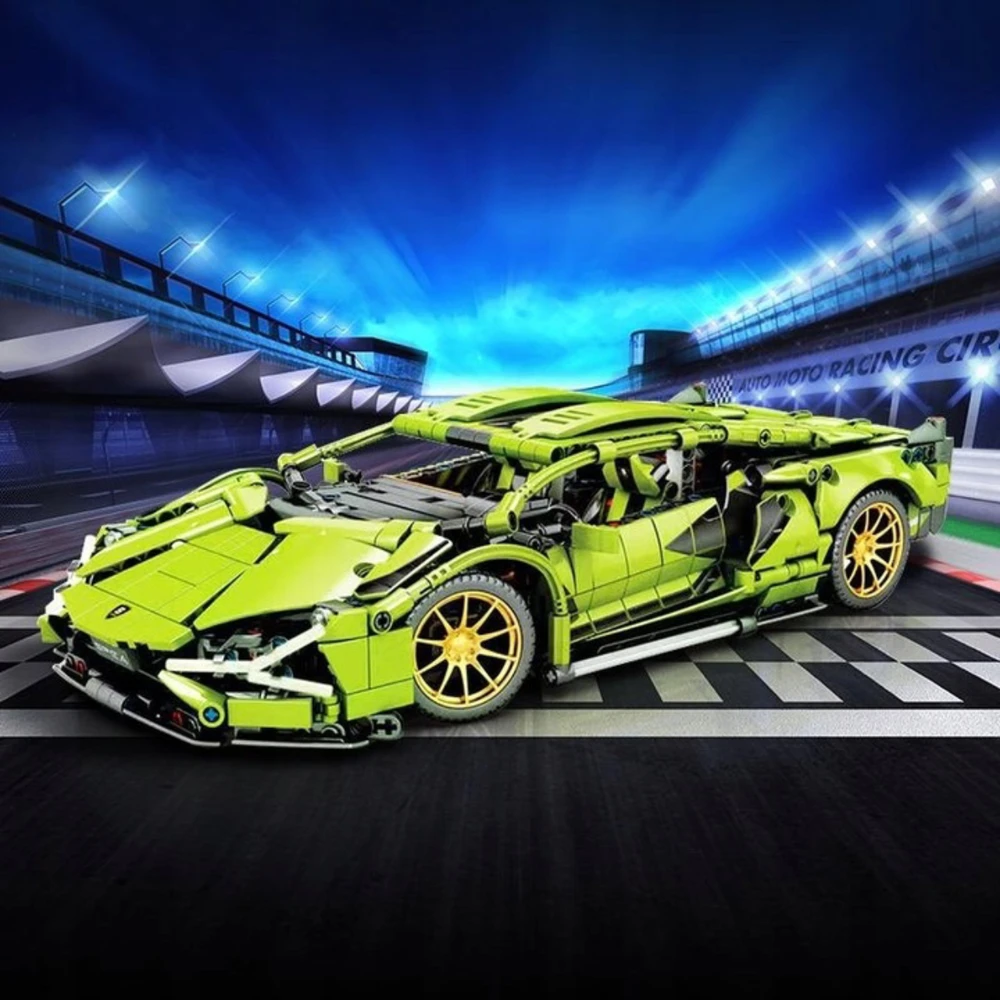 Xingbeiyi Mega Lamborghini Cyberpunk Block Set 1280 Elements 1:14 Sport Car