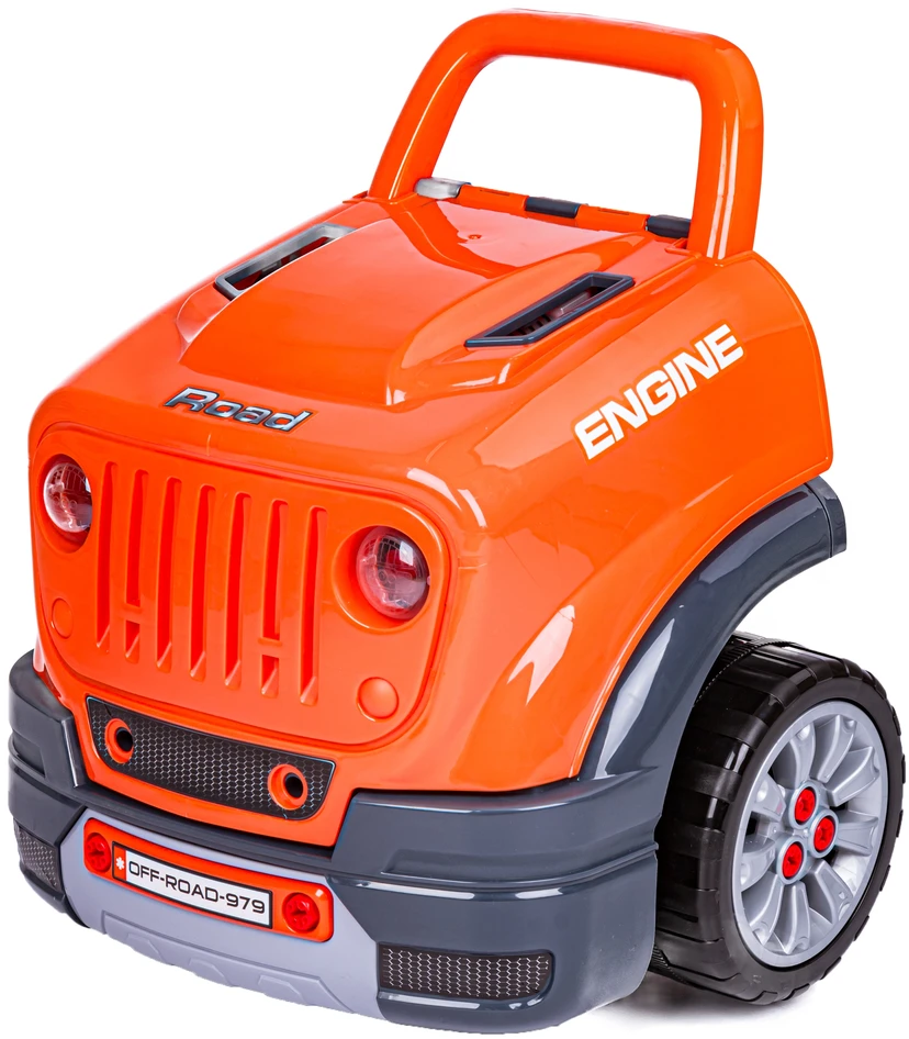 Xiong Cheng Jaunojo mechaniko komplektas su automobiliu, 61 el.