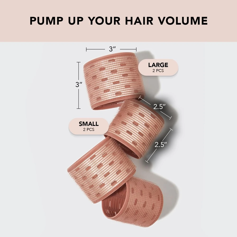 XL 4 VIENETŲ KERAMINIAI TERMINIAI SAVIŠKAI UŽSISAGIANTIEJI VOLIAI PLAUKŲ GARBANČIUI