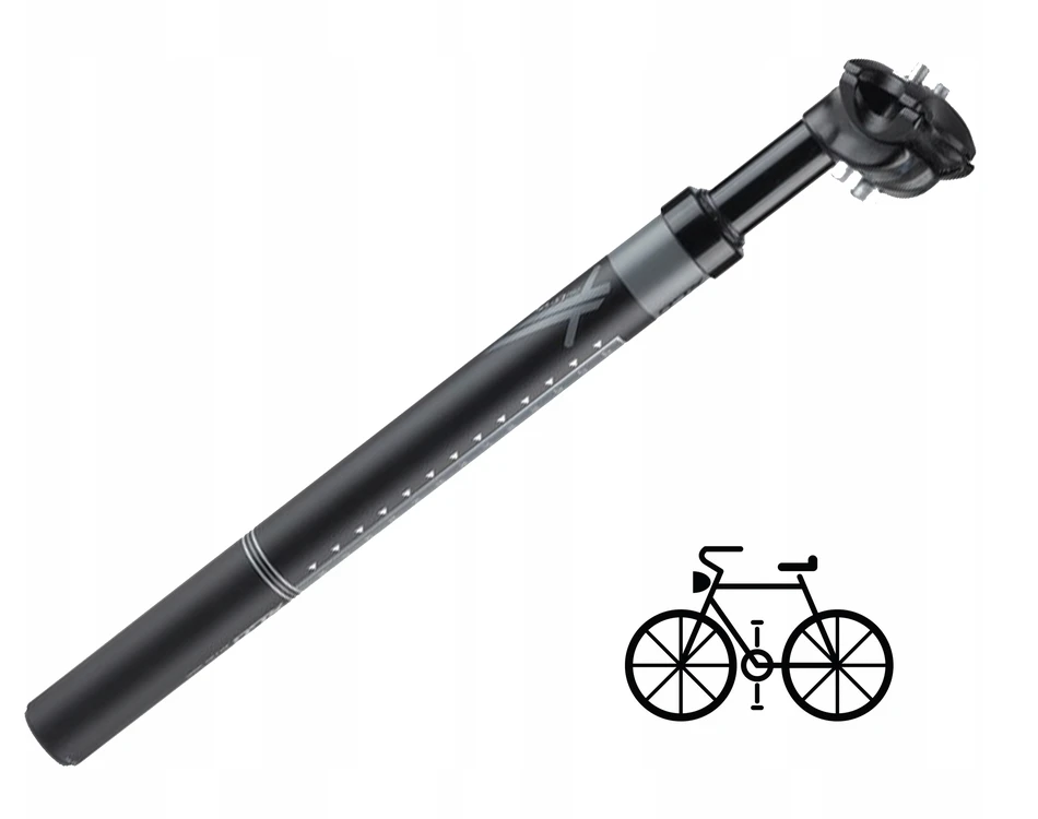 XLC SP-S05 PRO MTB pakabos sėdynės stulpas, reguliuojamas maks. 120 kg STIPRI 31,6 mm