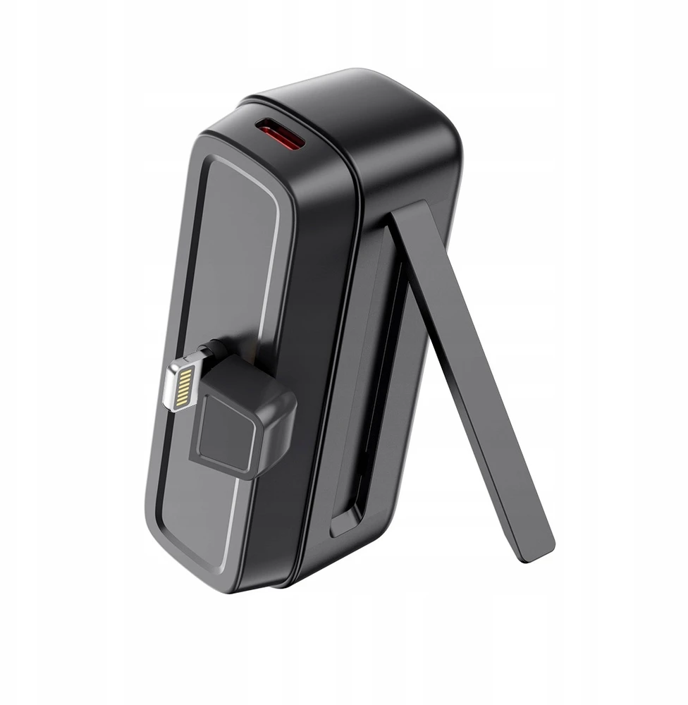 XO power bank mini PR244 20W 5000 mAh su Lightning jungtimi juodos spalvos