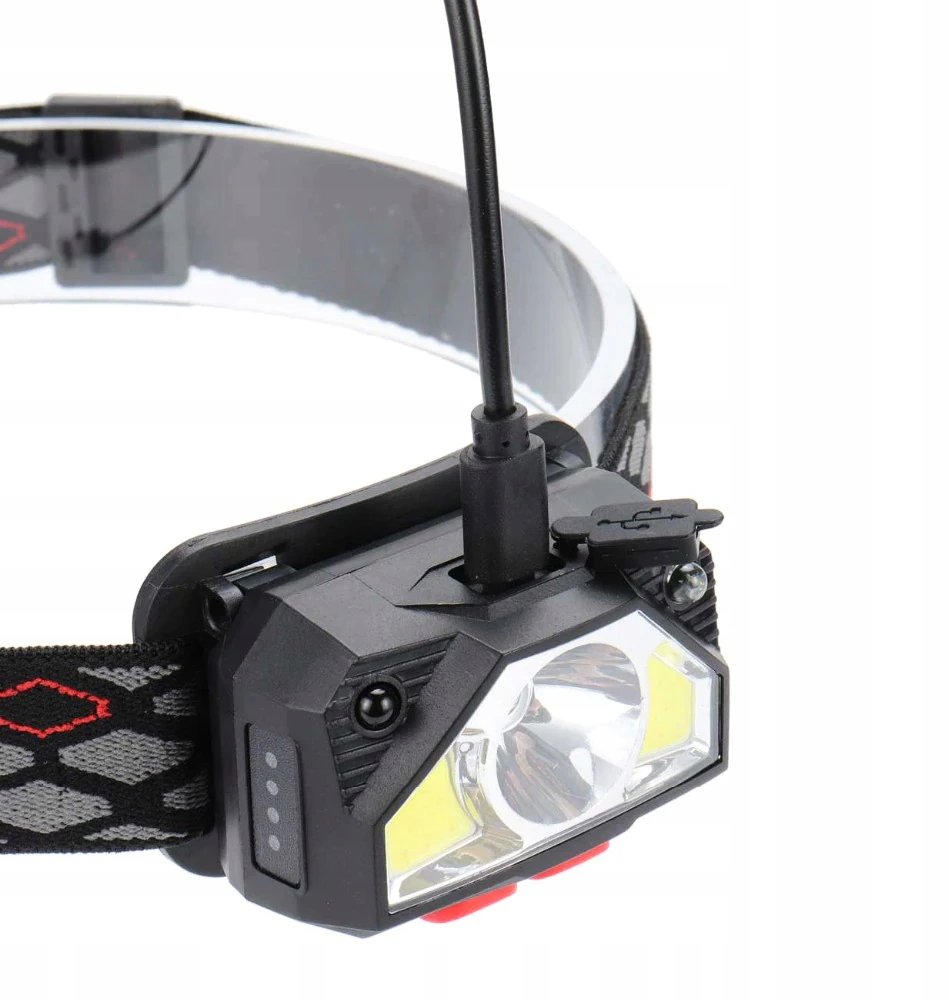 XPG COB LED PRIEKINĖ LIPPA PRIEKINĖ LEMPUTA PRIEKINĖ LEMPAS USB JUDĖJIMO JUTIKLIS LENGVAS 8 FUNKCIJOS
