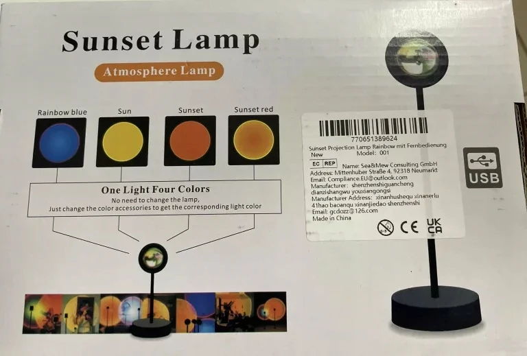 Xtech LAMPKA SUNSET Projektorius Pultas 16 KOLORÓW USB RGBW NOCNA LED