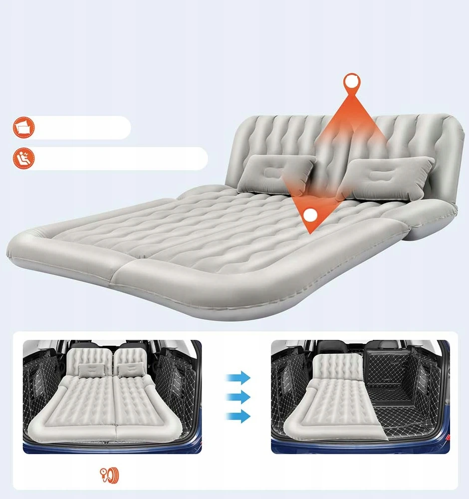 XXL AUTOMOBILINIS ČIUŽINIS SUV automobilio lovai + PUMP Pilka