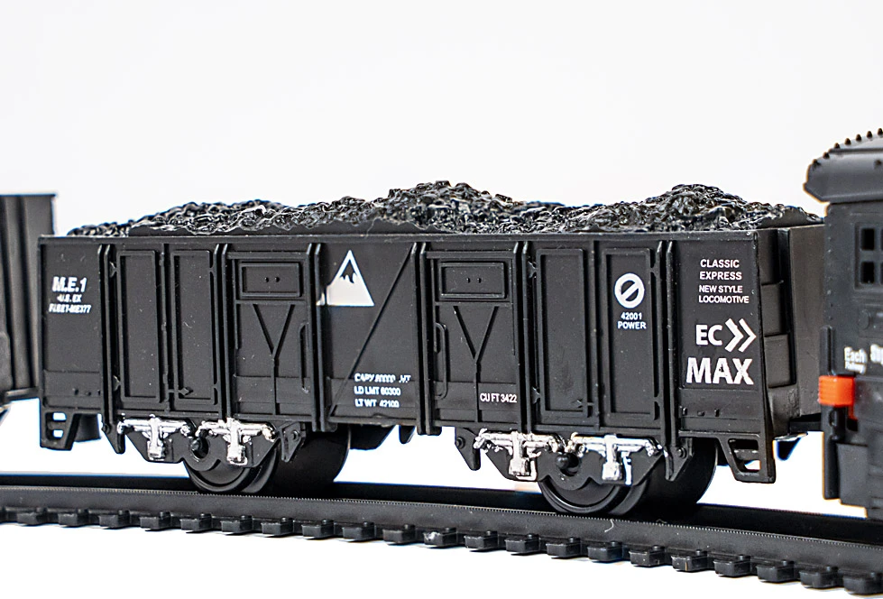 click4TOYS XXL ELEKTRINIS TRAUKINIS TRAUKINĖLIS LOKOMOTYVAS + VĖŽIS VAIKŲ KRAUGOVIŲ ŽAISLUI