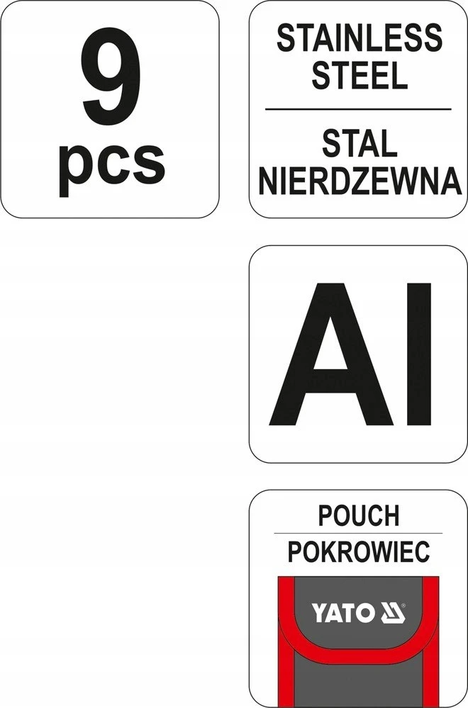 Yato Toya Sa Poland Daugiafunkcinis kišeninis įrankis | 9 vnt. (YT-76041)