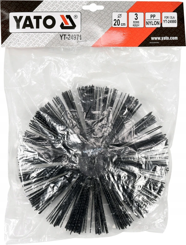 YATO kanalizacijos valymo šepetys 20 cm