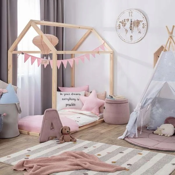 Yellow Tipi Geltona Tipi Dywan Stripes and Dots beige 120x170