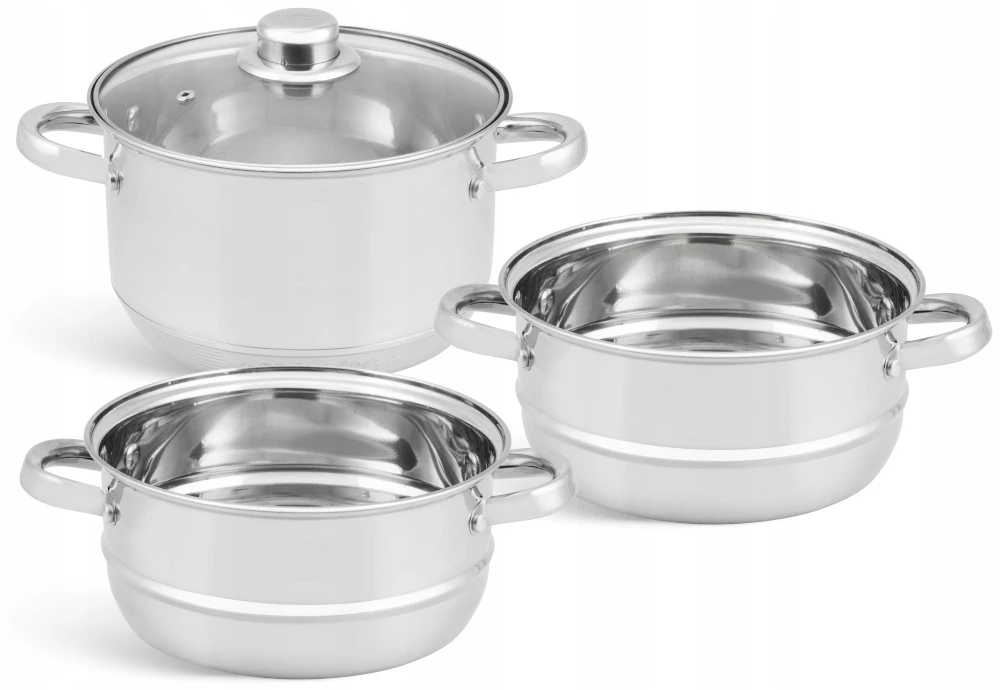 Yermos GARINIMO PUODAS Garų puodas 4 vnt 5L 24cm INDUKCINĖS Dujos 9244