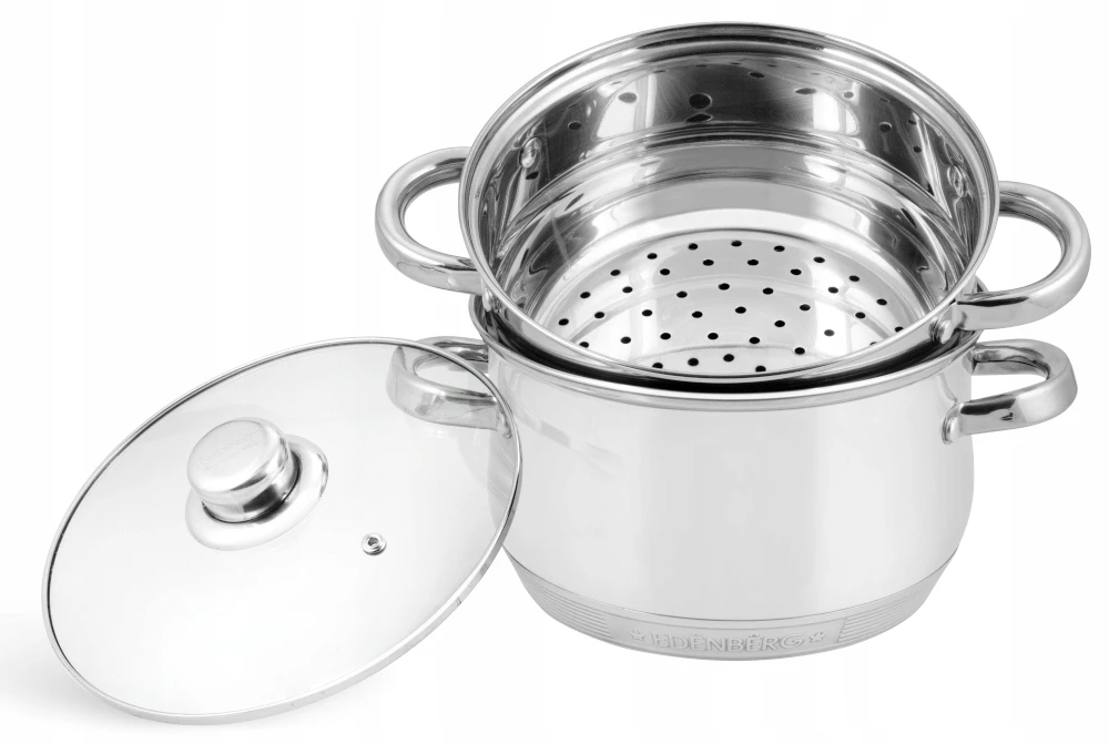 Yermos GARINIS PUODAS Garų puodas 3 vnt 5L 24cm INDUKCINĖS Dujos 9243