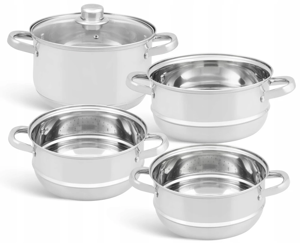 Yermos GARINIS PUODAS Garų puodas 5 vnt 3,7L 22cm INDUKCINĖS dujos 9225