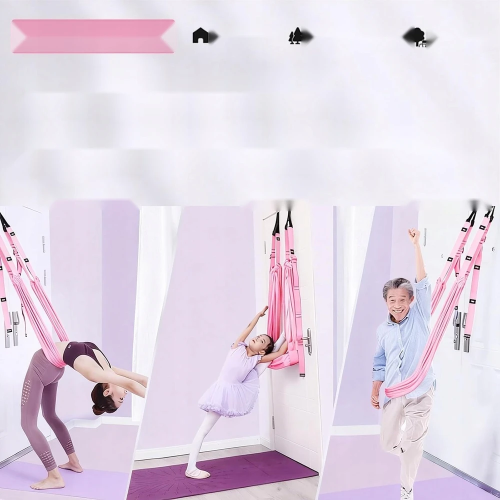 YOGA SWING ELASTINIS FITNESS DIRŽELAS ANTIGRAVITY HAMAKAS POLIESTERIS