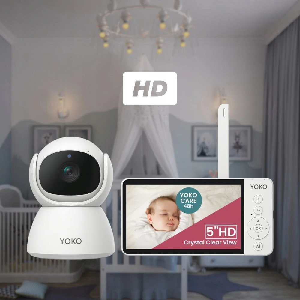 YOKO DESIGN YOKO X5 elektroninė auklė – su Clean Connection technologija | 5 HD ekranas