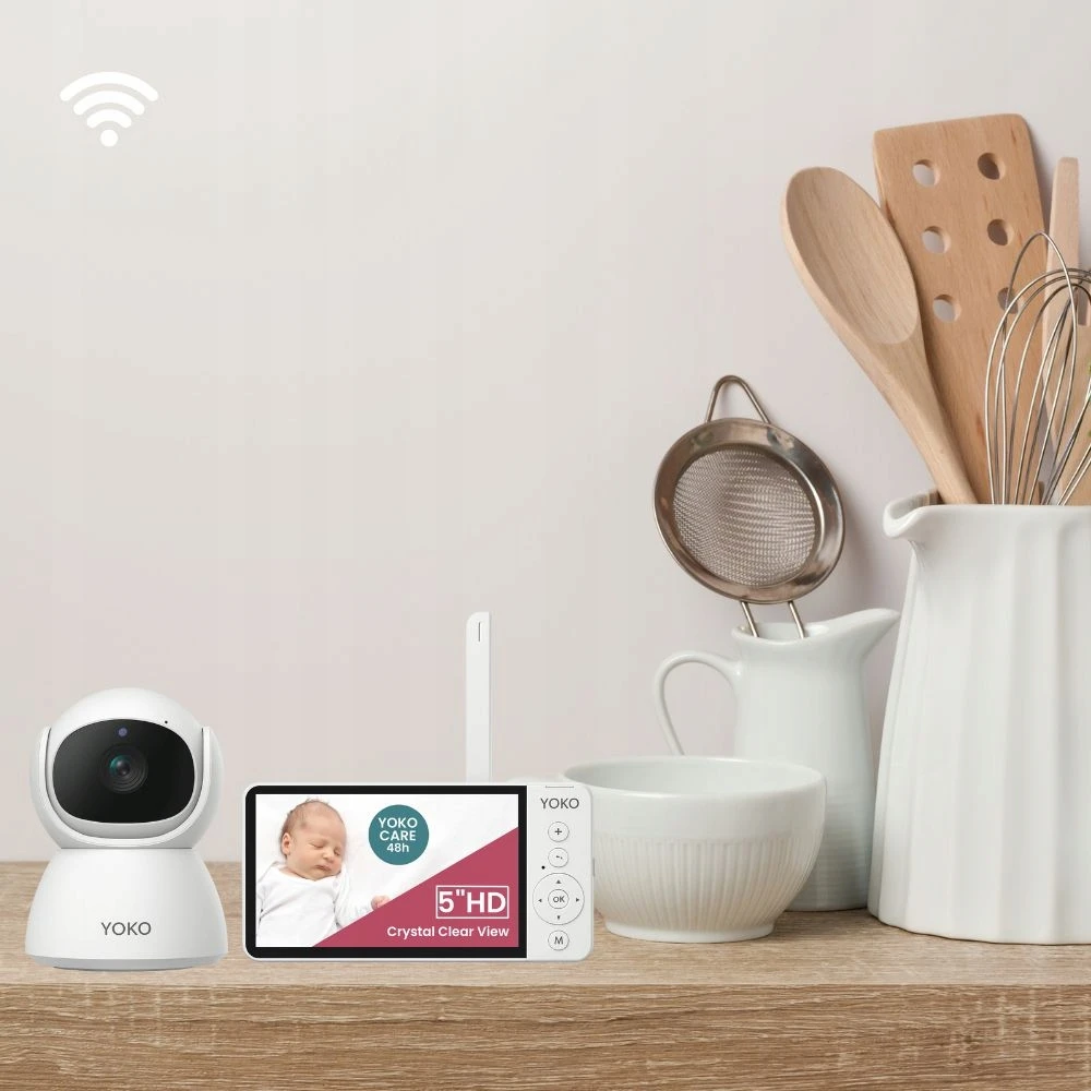 YOKO DESIGN YOKO X5 elektroninė auklė – su Clean Connection technologija | 5 HD ekranas