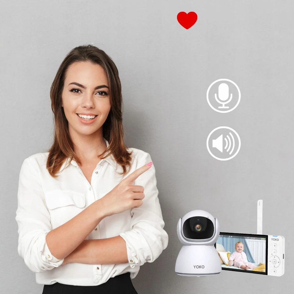 YOKO DESIGN YOKO X5 elektroninė auklė – su Clean Connection technologija | 5 HD ekranas