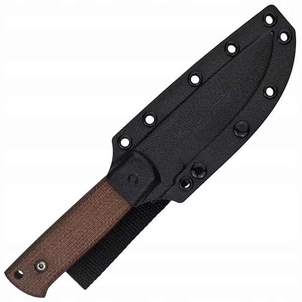 Za-Pas Biwi BW10 Micarta Satin lauko išgyvenimo peilis su dėklu - Rudas