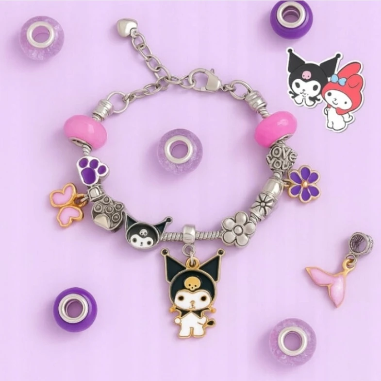 Żabolek Creative DIY Kuromi ir Hello Kitty apyrankių rinkinys – puikiai tiks kaip dovana