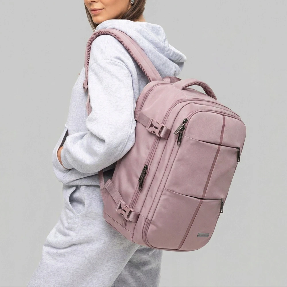 Zagatto kelioninis rankinis bagažas 40x25x20cm, rožinis, Ryanair