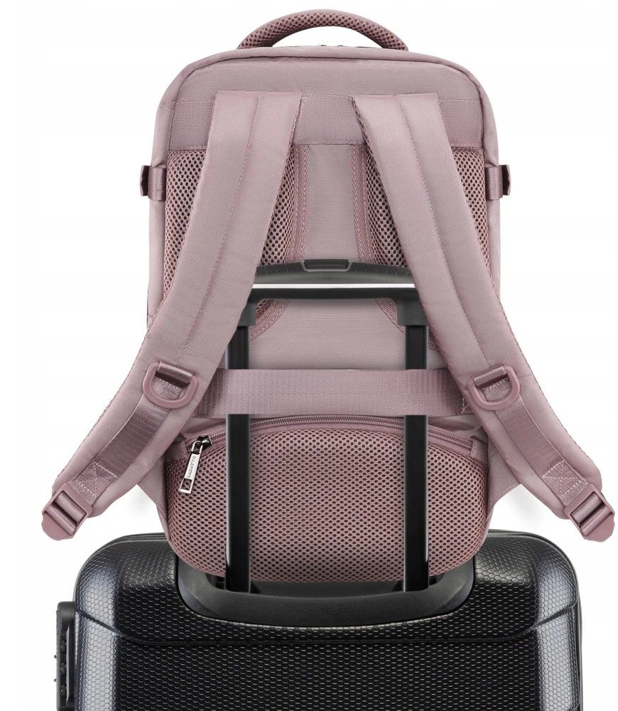 Zagatto kelioninis rankinis bagažas 40x25x20cm, rožinis, Ryanair