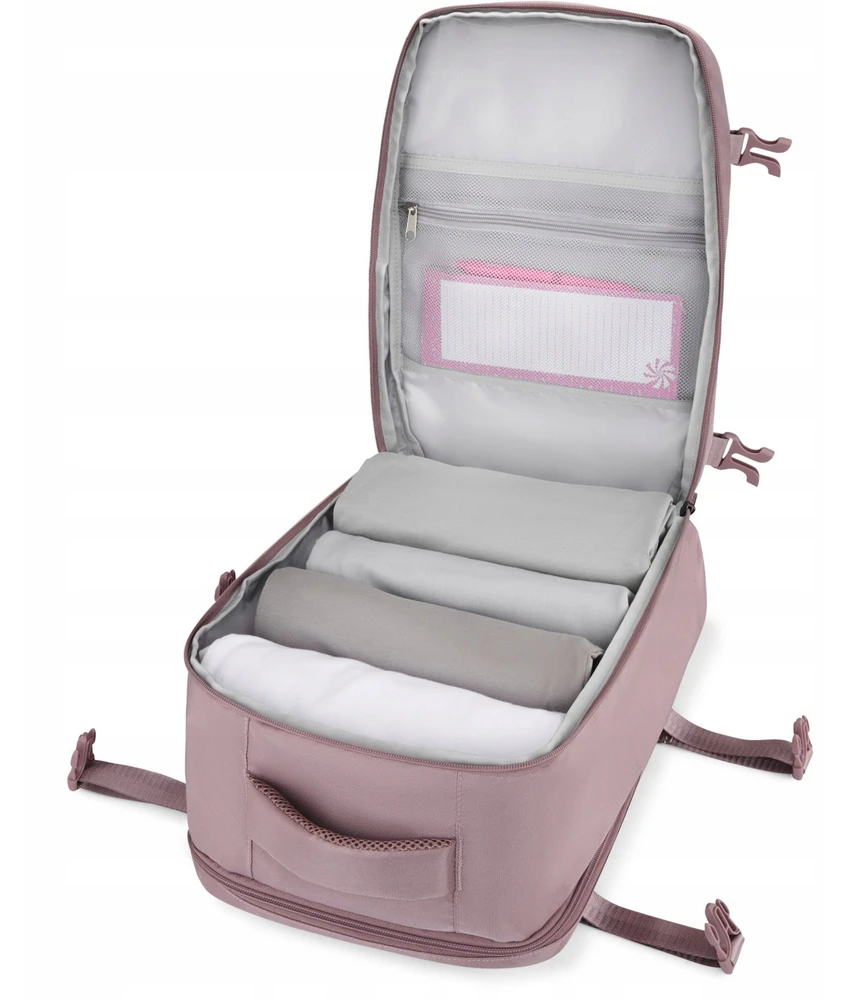 Zagatto kelioninis rankinis bagažas 40x25x20cm, rožinis, Ryanair